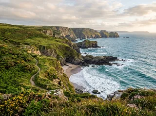 Original image: Green cliffs along the coast