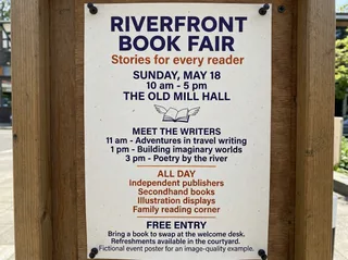 Original image: Book fair poster and event details